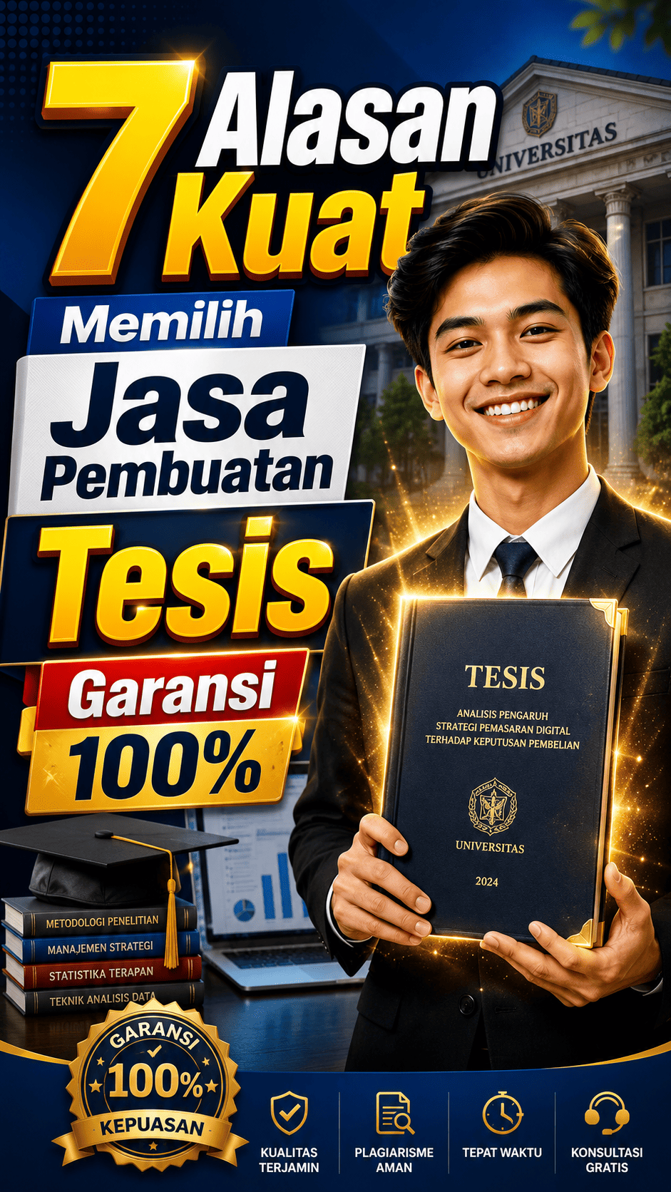 Great Performance Consulting menyediakan jasa pembuatan tesis garansi 100% dengan pendampingan profesional bagi mahasiswa pascasarjana